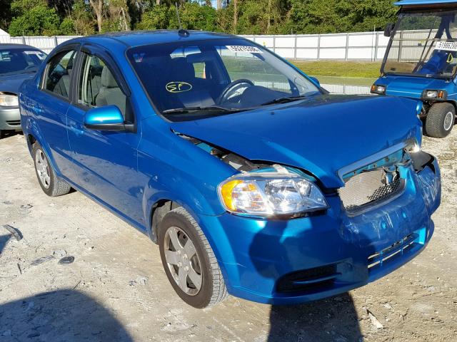 KL1TD56E09B378829 - 2009 CHEVROLET AVEO LS BLUE photo 1