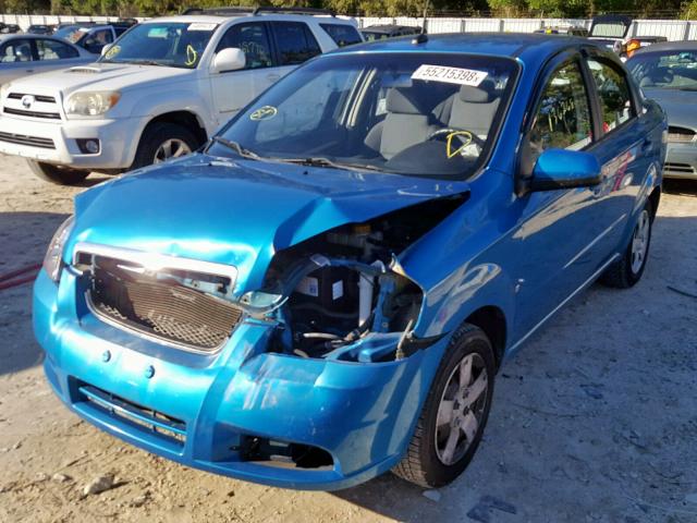 KL1TD56E09B378829 - 2009 CHEVROLET AVEO LS BLUE photo 2