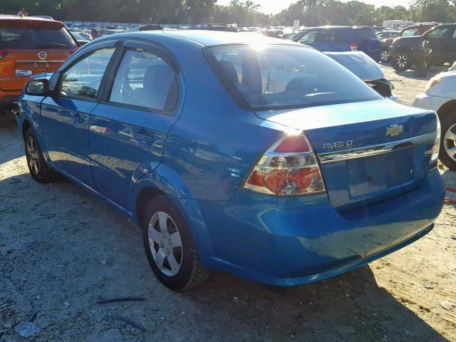 KL1TD56E09B378829 - 2009 CHEVROLET AVEO LS BLUE photo 3