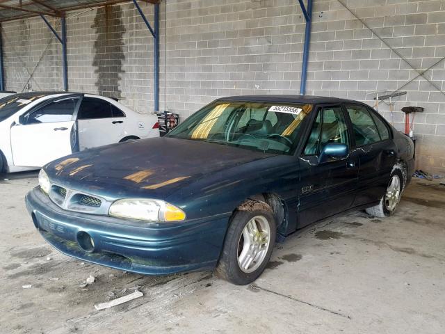 1G2HZ52K2VH253354 - 1997 PONTIAC BONNEVILLE GREEN photo 2