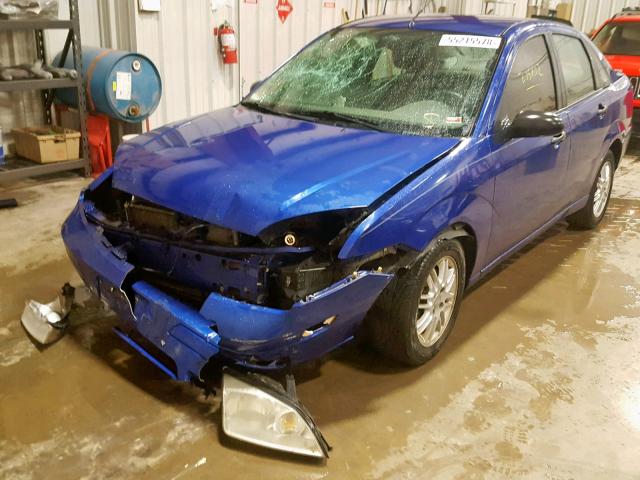 1FAFP34N65W239964 - 2005 FORD FOCUS ZX4 BLUE photo 2