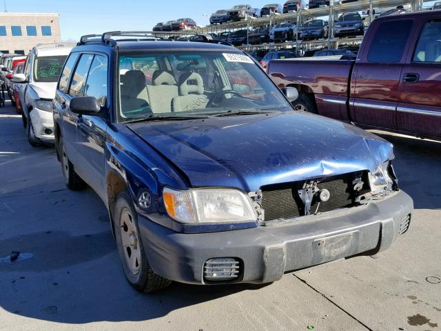 JF1SF63582H747518 - 2002 SUBARU FORESTER L BLUE photo 1