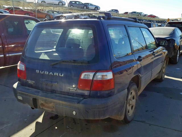 JF1SF63582H747518 - 2002 SUBARU FORESTER L BLUE photo 4