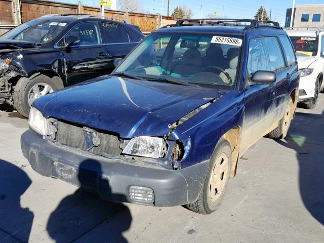 JF1SF63582H747518 - 2002 SUBARU FORESTER L BLUE photo 9