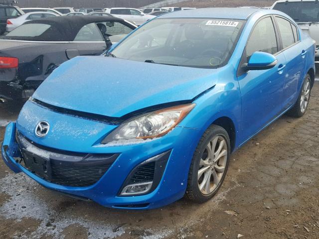 JM1BL1S61A1158592 - 2010 MAZDA 3 S BLUE photo 2