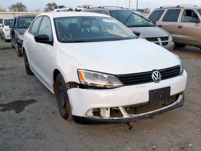 3VW1K7AJ0EM326574 - 2014 VOLKSWAGEN JETTA BASE WHITE photo 1