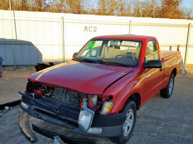5TENL42N81Z777444 - 2001 TOYOTA TACOMA RED photo 2