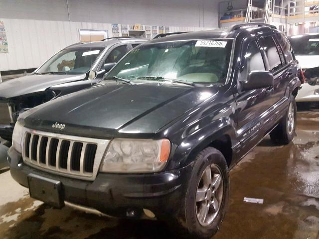 1J4GW58N34C296821 - 2004 JEEP GRAND CHER BLACK photo 2