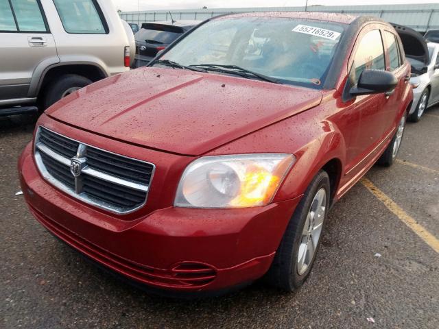 1B3HB48B57D571790 - 2007 DODGE CALIBER SX RED photo 2