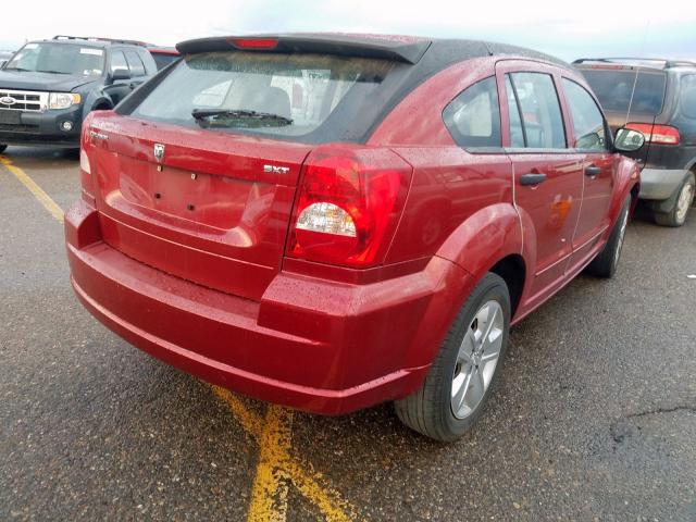 1B3HB48B57D571790 - 2007 DODGE CALIBER SX RED photo 4