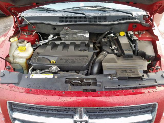 1B3HB48B57D571790 - 2007 DODGE CALIBER SX RED photo 7