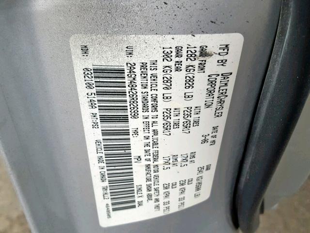 2A4GM48426R826990 - 2006 CHRYSLER PACIFICA SILVER photo 10