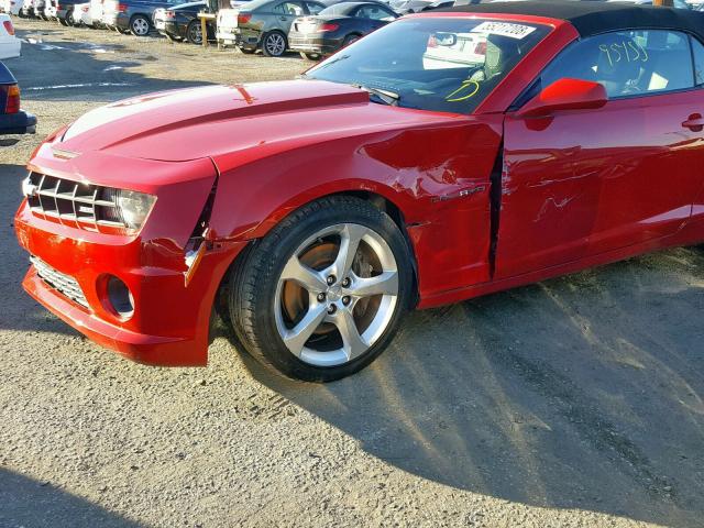 2G1FK3DJXD9208433 - 2013 CHEVROLET CAMARO 2SS RED photo 9