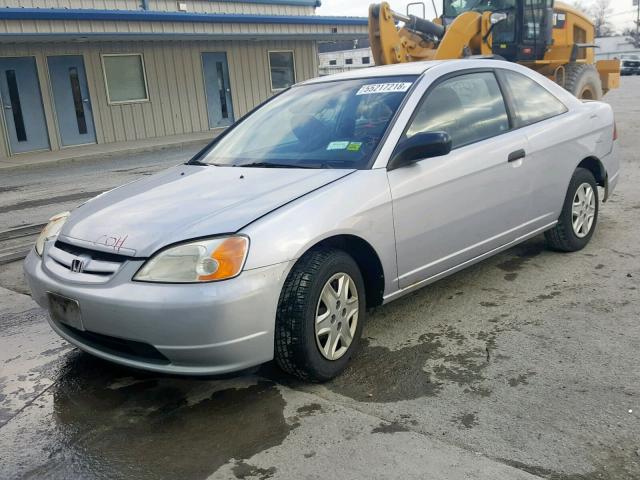 1HGEM21203L027841 - 2003 HONDA CIVIC DX SILVER photo 2