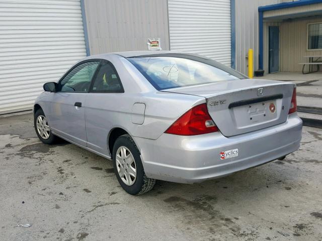 1HGEM21203L027841 - 2003 HONDA CIVIC DX SILVER photo 3