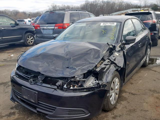 3VW1K7AJ9BM062458 - 2011 VOLKSWAGEN JETTA BASE BLACK photo 2