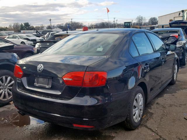 3VW1K7AJ9BM062458 - 2011 VOLKSWAGEN JETTA BASE BLACK photo 4