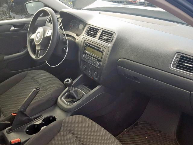 3VW1K7AJ9BM062458 - 2011 VOLKSWAGEN JETTA BASE BLACK photo 5