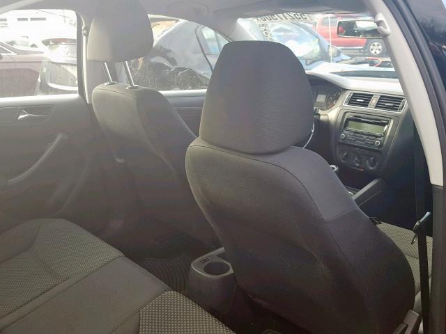 3VW1K7AJ9BM062458 - 2011 VOLKSWAGEN JETTA BASE BLACK photo 6