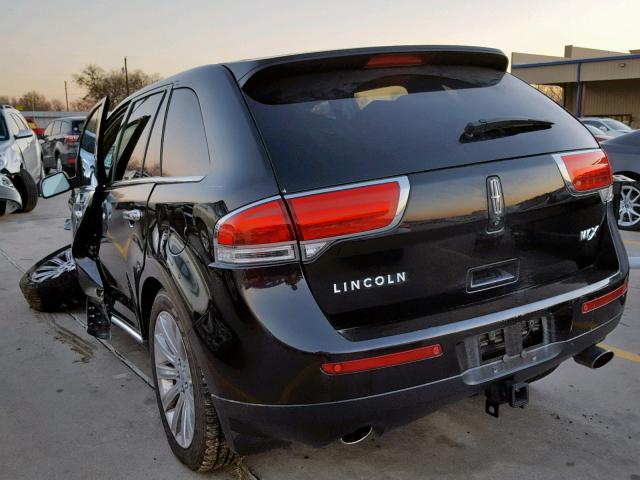 2LMDJ6JK6EBL05882 - 2014 LINCOLN MKX BLACK photo 3