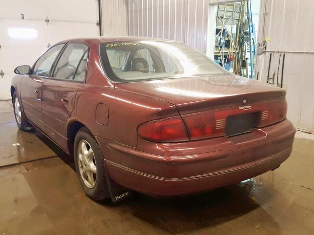 2G4WB55K121189658 - 2002 BUICK REGAL LS MAROON photo 3