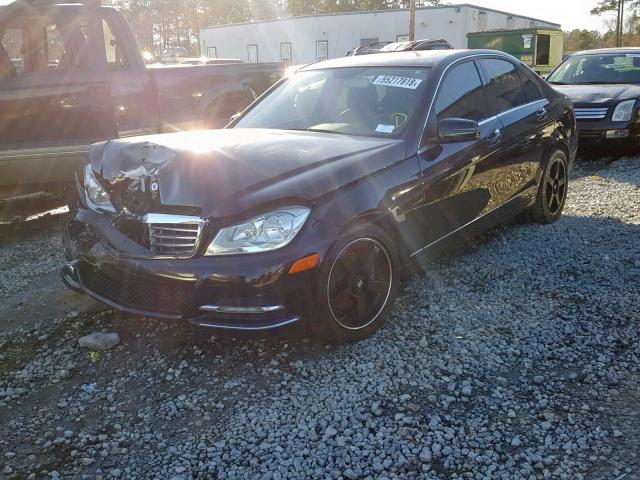 WDDGF4HB2DR260837 - 2013 MERCEDES-BENZ C 250 BLACK photo 2