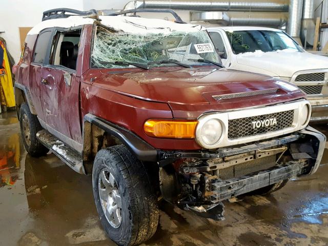 JTEBU11F580104688 - 2008 TOYOTA FJ CRUISER MAROON photo 1