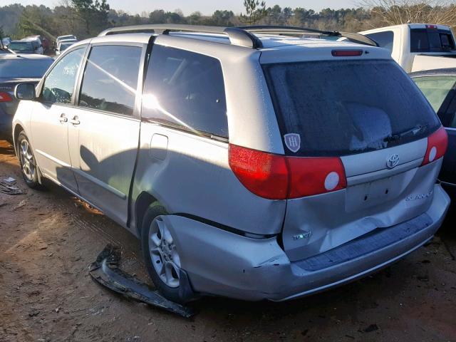 5TDZA22C46S462672 - 2006 TOYOTA SIENNA XLE GRAY photo 3