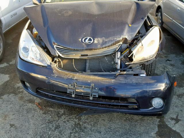 JTHBA30G955120344 - 2005 LEXUS ES 330 BLUE photo 7