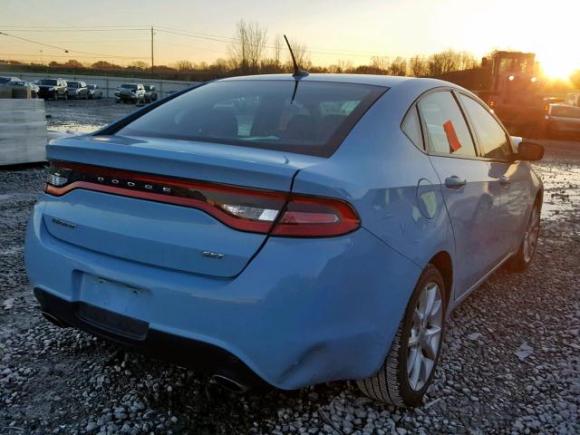 1C3CDFBA0DD288146 - 2013 DODGE DART SXT BLUE photo 4