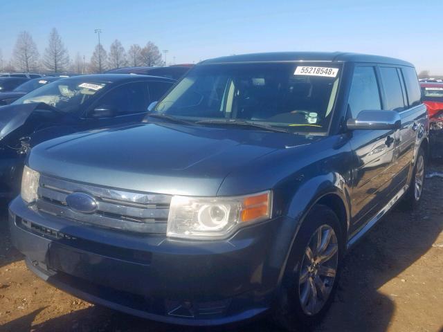 2FMGK5DC4ABA49594 - 2010 FORD FLEX LIMIT BLUE photo 2