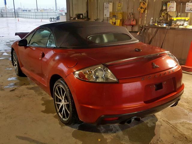 4A37L2EF0BE003028 - 2011 MITSUBISHI ECLIPSE SP RED photo 3