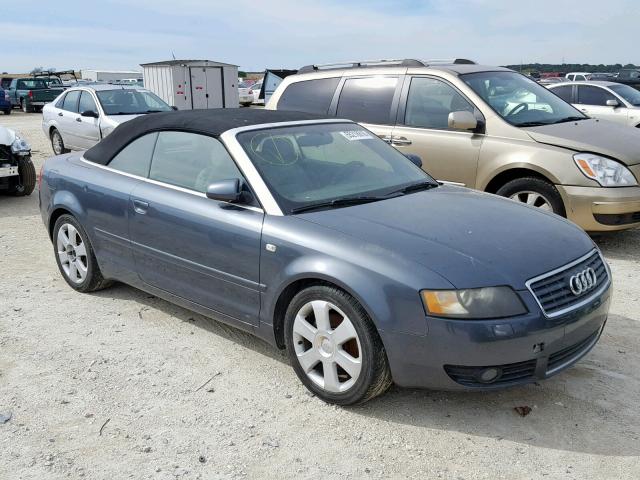 WAUAC48H03K021613 - 2003 AUDI A4 1.8 CAB GRAY photo 1