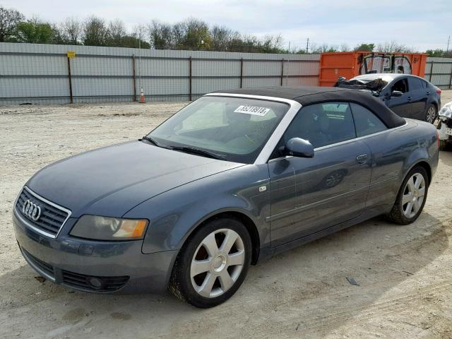 WAUAC48H03K021613 - 2003 AUDI A4 1.8 CAB GRAY photo 2