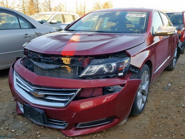 2G1155S39E9159700 - 2014 CHEVROLET IMPALA LTZ RED photo 2