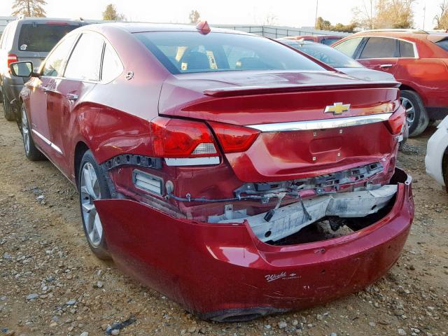 2G1155S39E9159700 - 2014 CHEVROLET IMPALA LTZ RED photo 3