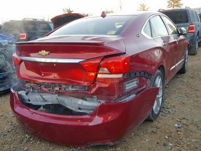 2G1155S39E9159700 - 2014 CHEVROLET IMPALA LTZ RED photo 4