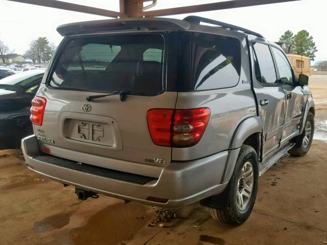 5TDZT38A43S188780 - 2003 TOYOTA SEQUOIA LI SILVER photo 4