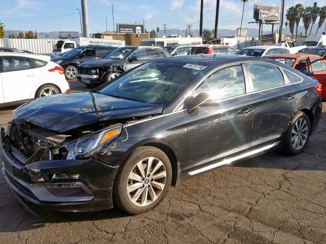 5NPE34AF8HH485204 - 2017 HYUNDAI SONATA SPO BLACK photo 2