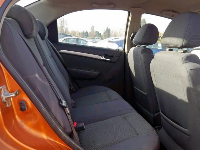 KL1TD56667B062230 - 2007 CHEVROLET AVEO BASE Қызғылт сары фото 6