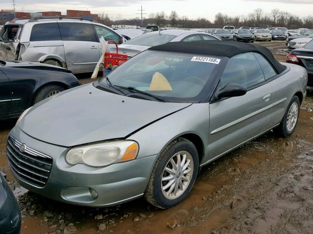 1C3EL55R04N384750 - 2004 CHRYSLER SEBRING LX SILVER photo 2