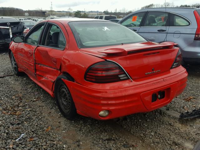 1G2NF52T61C130393 - 2001 PONTIAC GRAND AM S RED photo 3