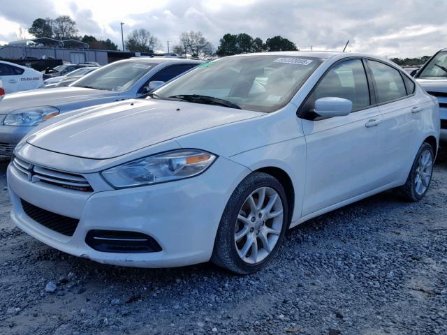 1C3CDFBA5DD139635 - 2013 DODGE DART SXT WHITE photo 2