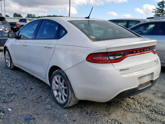 1C3CDFBA5DD139635 - 2013 DODGE DART SXT WHITE photo 3