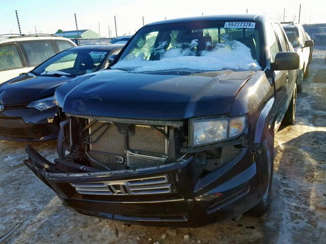 2HJYK16587H003882 - 2007 HONDA RIDGELINE BLACK photo 2