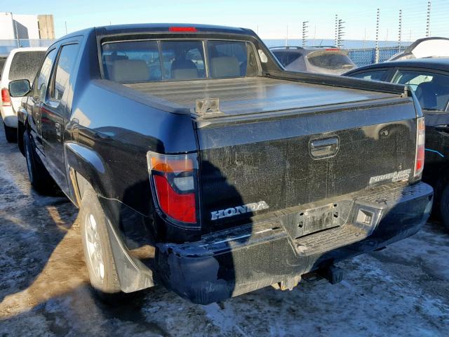 2HJYK16587H003882 - 2007 HONDA RIDGELINE BLACK photo 3