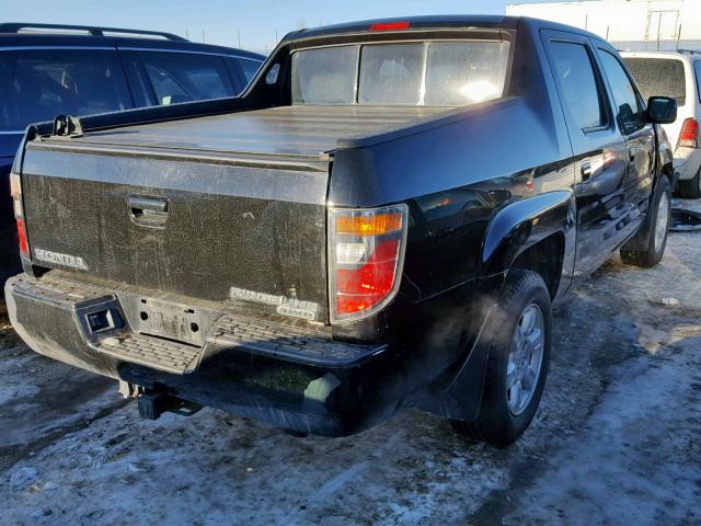 2HJYK16587H003882 - 2007 HONDA RIDGELINE BLACK photo 4