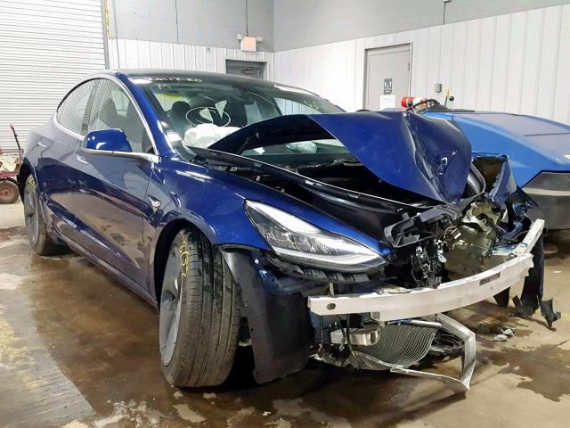 5YJ3E1EA5JF040793 - 2018 TESLA MODEL 3 BLUE photo 1