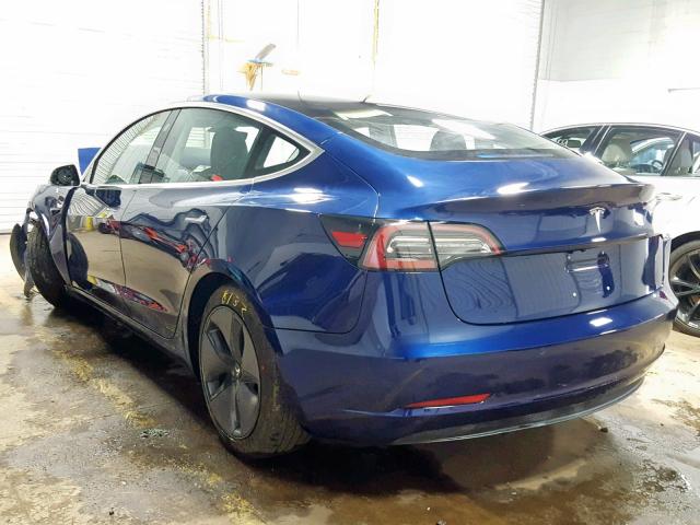 5YJ3E1EA5JF040793 - 2018 TESLA MODEL 3 BLUE photo 3