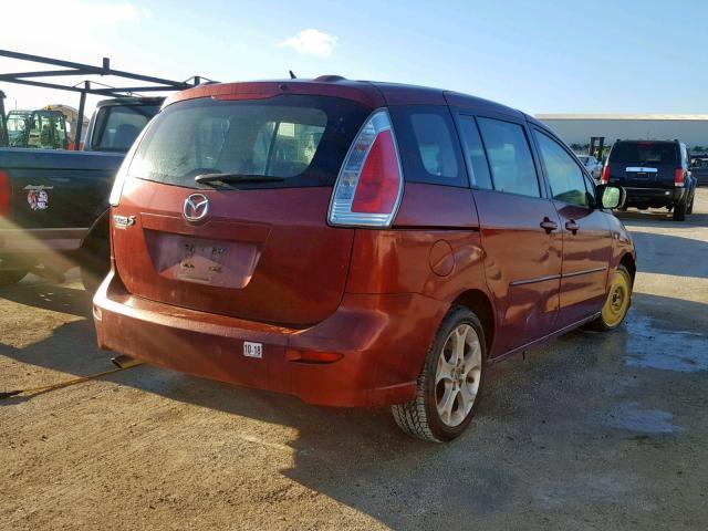 JM1CR293880316205 - 2008 MAZDA 5 RED photo 4